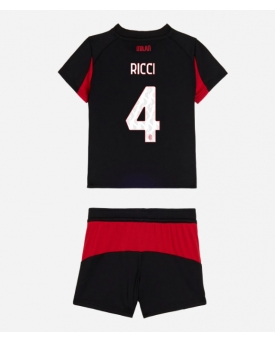 AC Milan Samuele Ricci #4 Maglia Gara Casa Repliche 2025-26 Bambino Maniche Corte